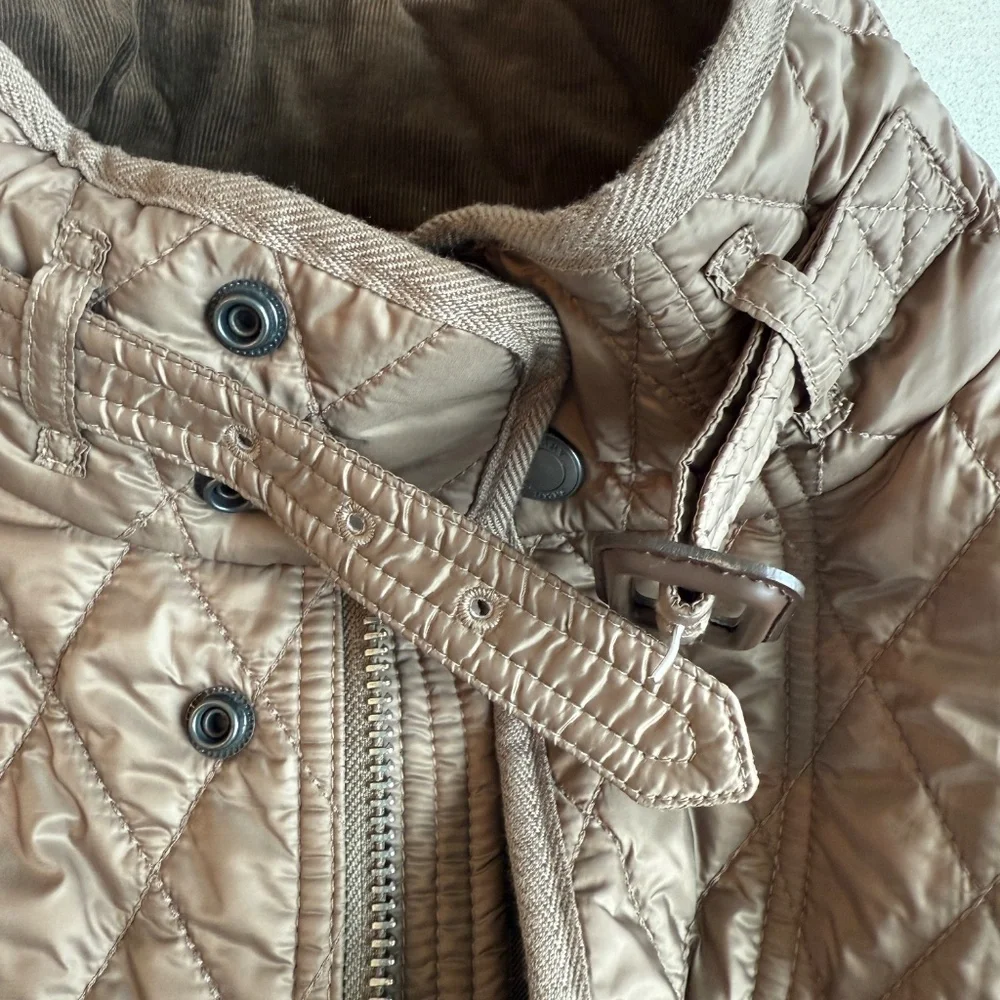 Men's Burberry Brit Russell Quilted Jacket w/plaid lining (Olive/Brown color) - Picture 7 of 16